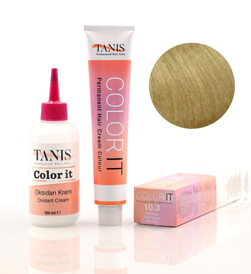 TANIS COLOR-IT Permanent Hårfärg 10.3 Guld Platin (100 ml)