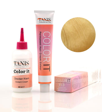 TANIS COLOR-IT Permanent Hårfärg 11.3 Platin Guldblond (100 ml)