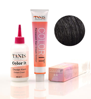 TANIS COLOR-IT Permanent Hårfärg 4N Mellankastanj (100 ml)