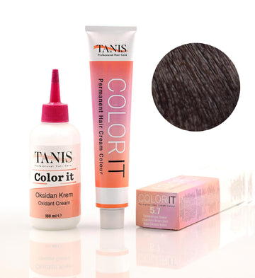 TANIS COLOR-IT Permanent Hårfärg 5.7 Mörk Chokladbrun (100 ml)