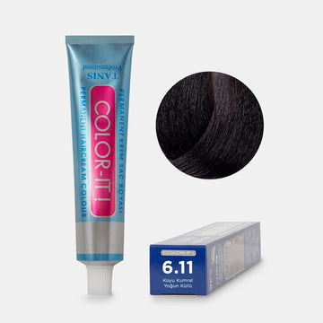 TANIS COLOR-IT Permanent Hårfärg 6.11 Mörkblond Intensiv Aska (100 ml)
