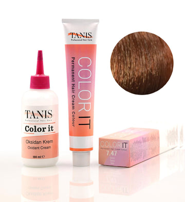 TANIS COLOR-IT Permanent Hårfärg 7.47 Curry (100 ml)