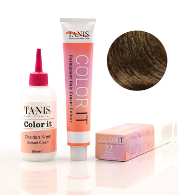 TANIS COLOR-IT Permanent Hårfärg 7.7 Ljusbrun (100 ml)