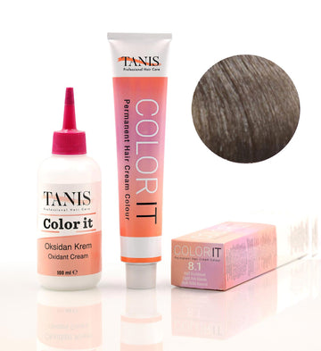 TANIS COLOR-IT Permanent Hårfärg 8.1 Ljus Askbrun (100 ml)