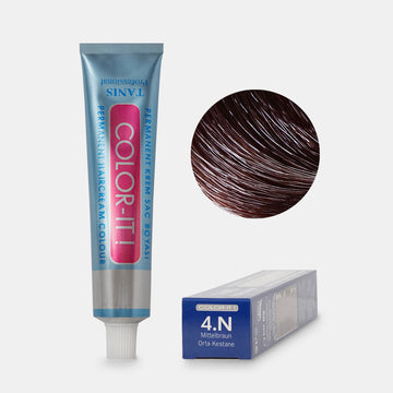 TANIS COLOR-IT Permanent Hårfärg 4.N Mellankastanj (100 ml)