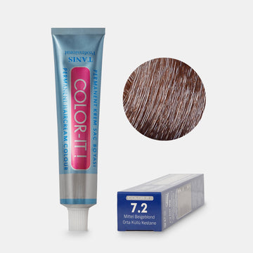 TANIS COLOR-IT Permanent Hårfärg 7.2 Mellan Askkastanj (100 ml)